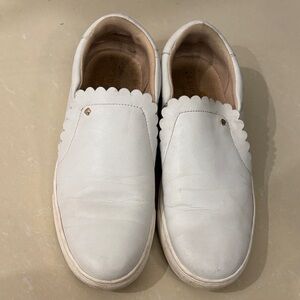 Kate Spade White Leather Slip on Sneakers